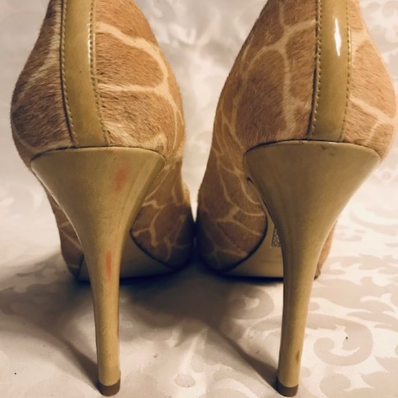 Nine West beige platform pumps 6.5 - Picture 6 of 7